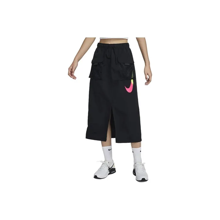Nike Casual Long Skirts Women's Black-0