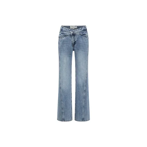 Hla Down Jackets Men Twist detail Flared Jeans
