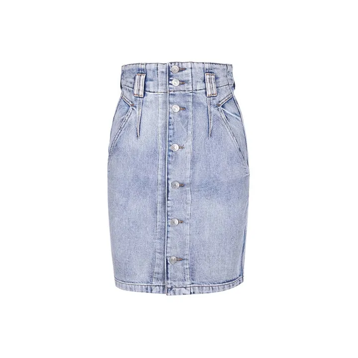ISABEL MARANT Denim Short Skirts Women's Light Blue-0