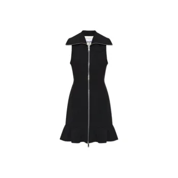 GANNI Bonded Crepe Mini Dress