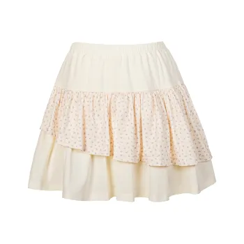 NTOT Casual Short Skirts Women's Light Yellow