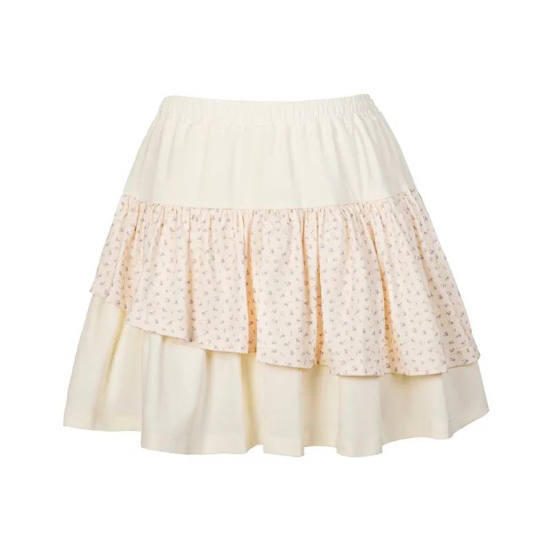 NTOT Casual Short Skirts Women's Light Yellow-0