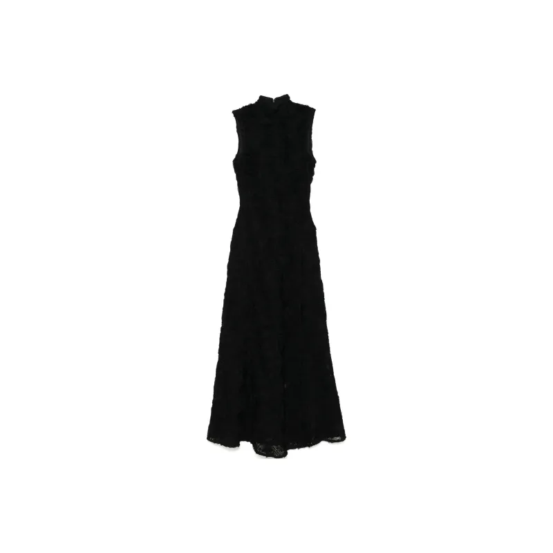 Rotate Flower mesh Maxi Dress-0
