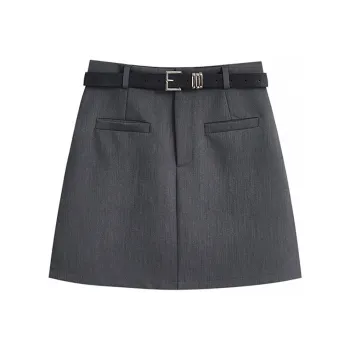 FLIM Casual Short Skirts Women's Coffee