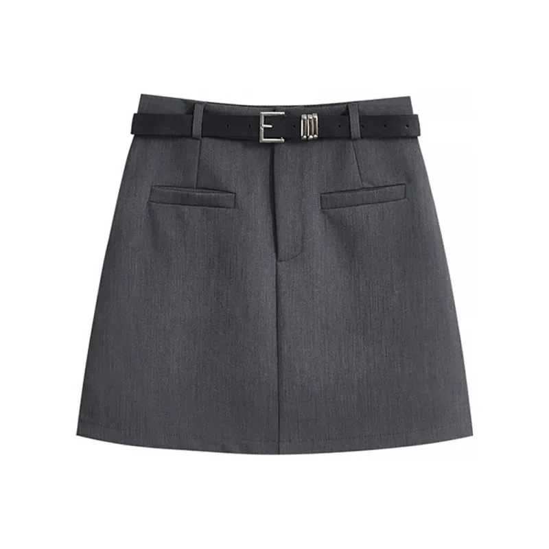 FLIM Casual Short Skirts Women's Coffee-0