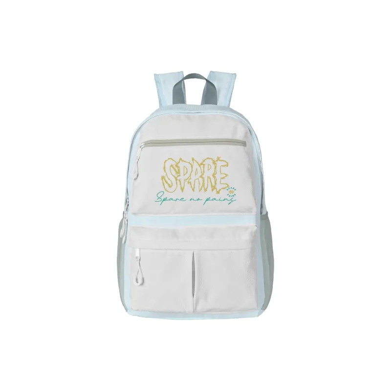 FINITE LOOP Polyester Backpack Unisex Pearl White-0