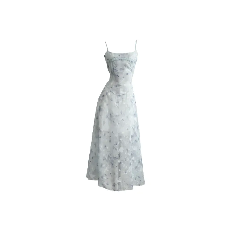 AURORA MUSE Slip Dress Women's Blue-0
