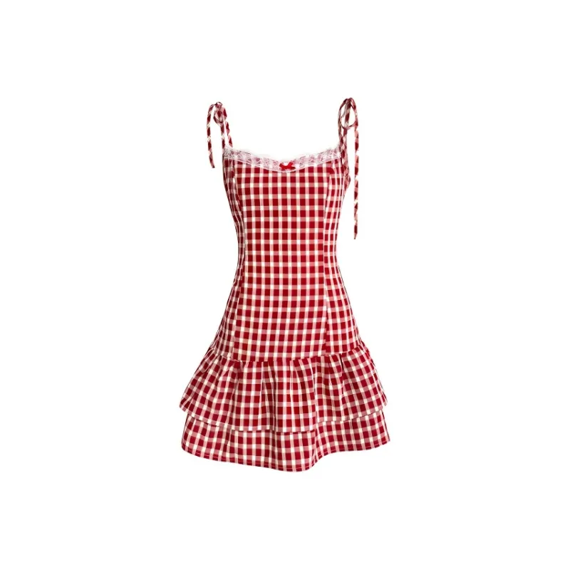SECFLY OFFICIAL Slip Dress Women's Red-0