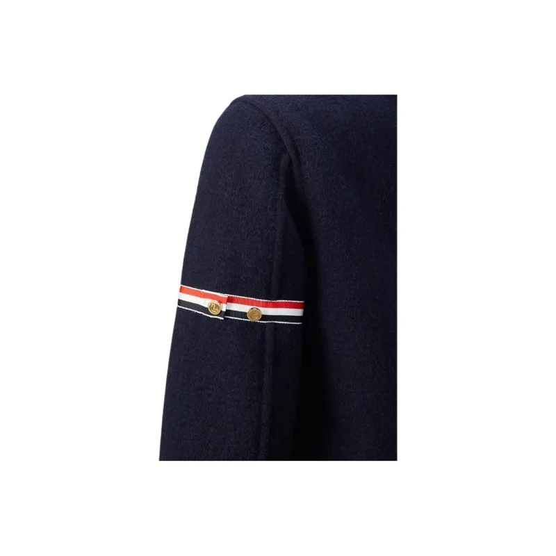 THOM BROWNE RWB striped Shearling collar Jacket-3