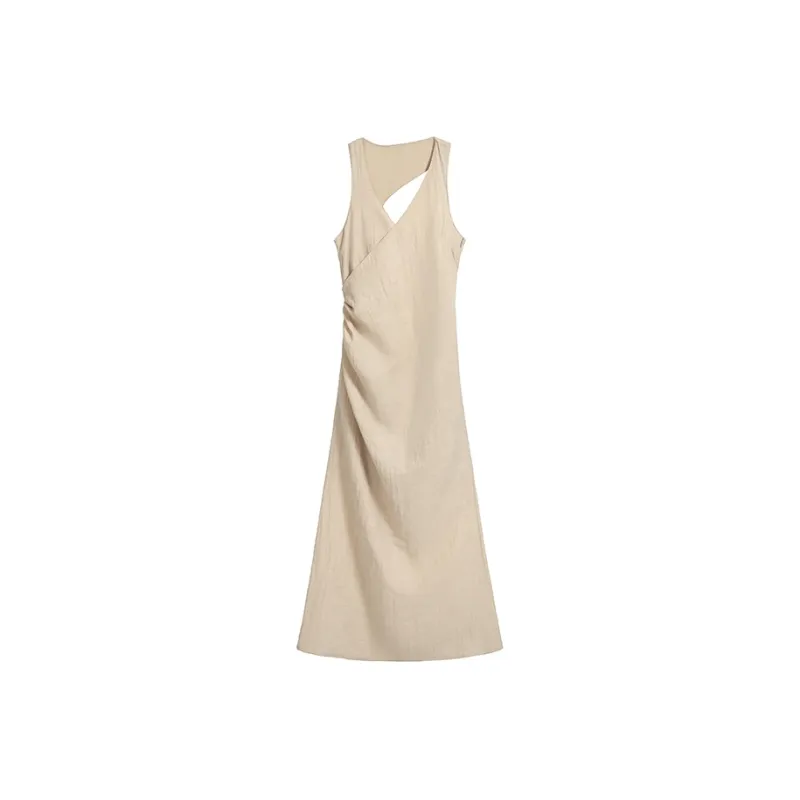 AHDO Slip Dresses Women's Apricot-0