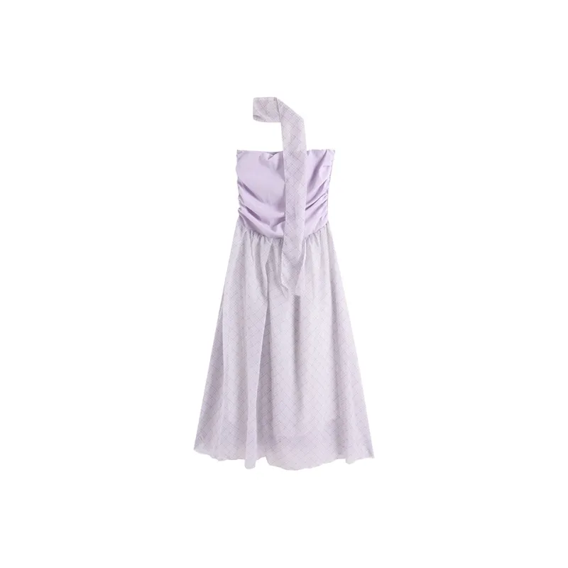 Sleeveless Dress Style Women's Light Purple Tone-0