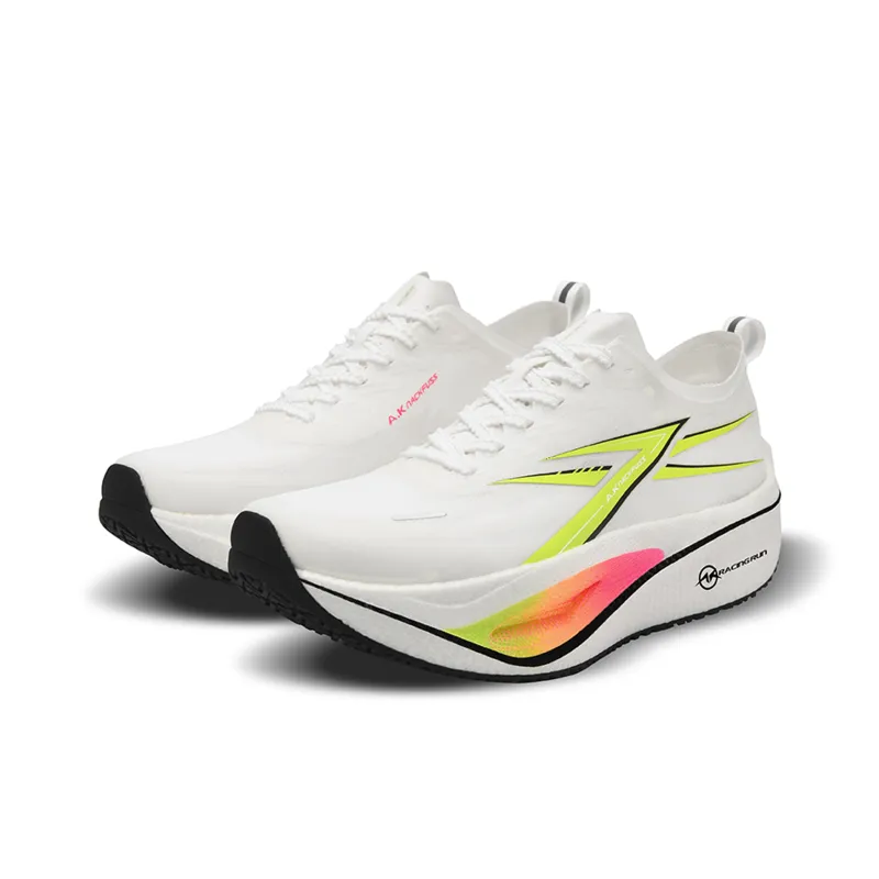 A.KNACKFUSS Low Top Running Shoes Unisex Neon Green Rainbow-1