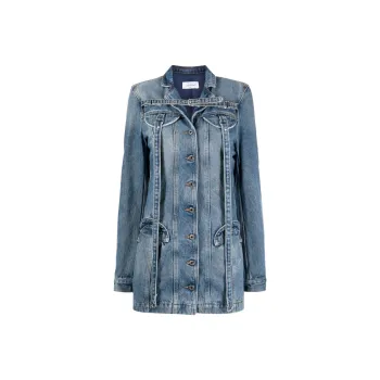 OFF WHITE Long sleeve Denim Minidress