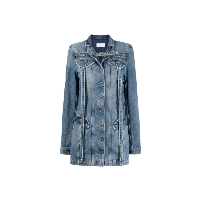 OFF WHITE Long sleeve Denim Minidress-0