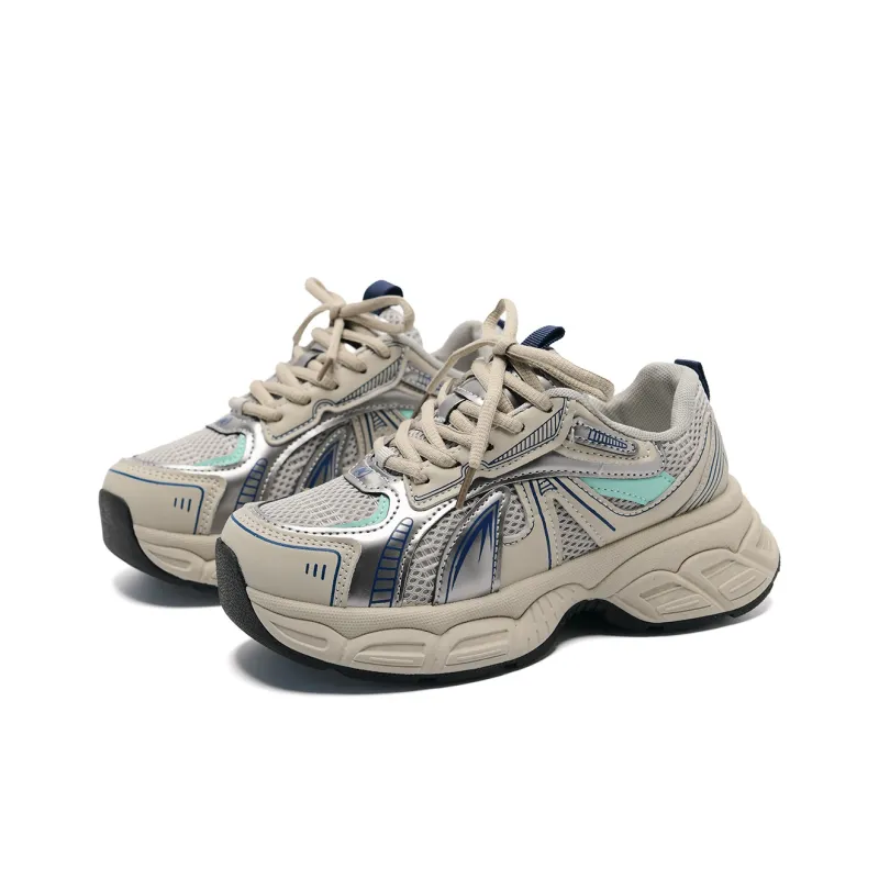 OAOQ Chunky Sneakers Unisex Low Top Blue/White-1