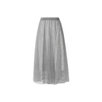 TAMMY TANGS Casual Long Skirts Women's Gray