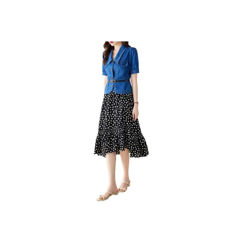 TERRE BLEUE Skirt Set Women's Black