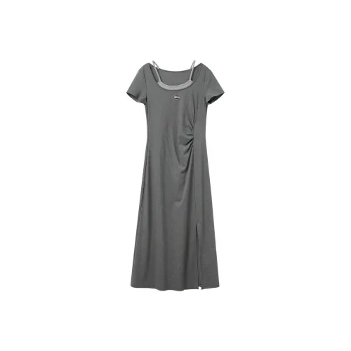 3COLOUR Short Sleeved Dress Women's Deep Gray