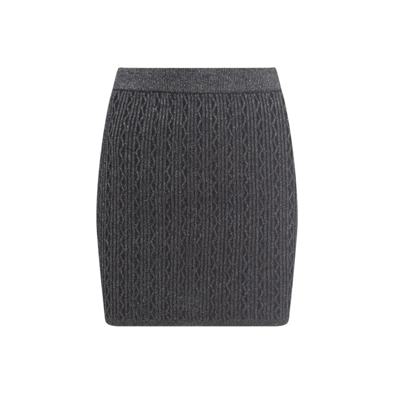 PINKO Elasticated Waistband Knitted Skirt-0