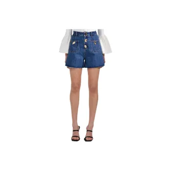 Self-portrait Denim Shorts Women's Denim Blue