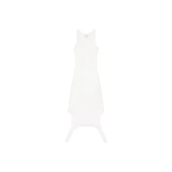COURREGES Reversed Rib Knit Long Dress 'Heritage White'