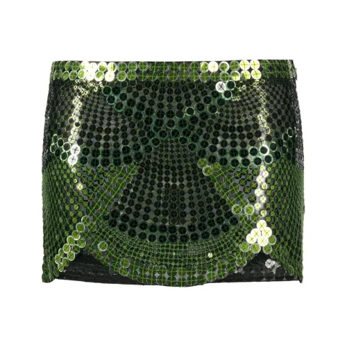 The Attico Sequin-embellished Mid-rise Miniskirt