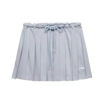 PRADA Drawstring Pleated Mini Skirt