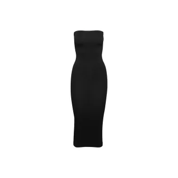 ARITZIA Seamless Smooth Seamless Midi Dress Sleeveless Dress Women's BLACK/Black
