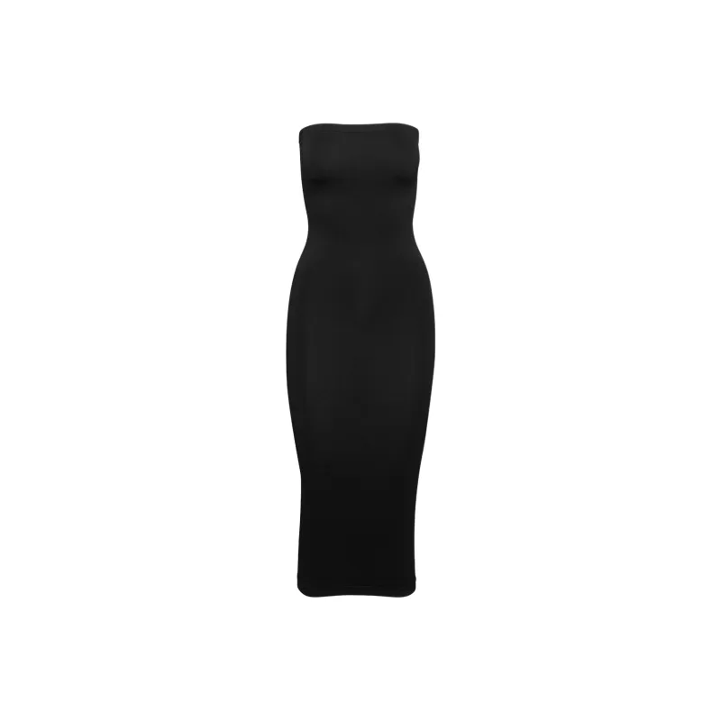 ARITZIA Seamless Smooth Seamless Midi Dress Sleeveless Dress Women's BLACK/Black-0