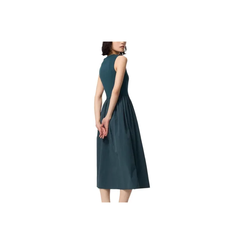 UNIQLO Sleeveless Dress Women's Dark Green-0