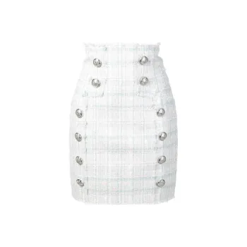 BALMAIN Casual Short Skirts Women's White