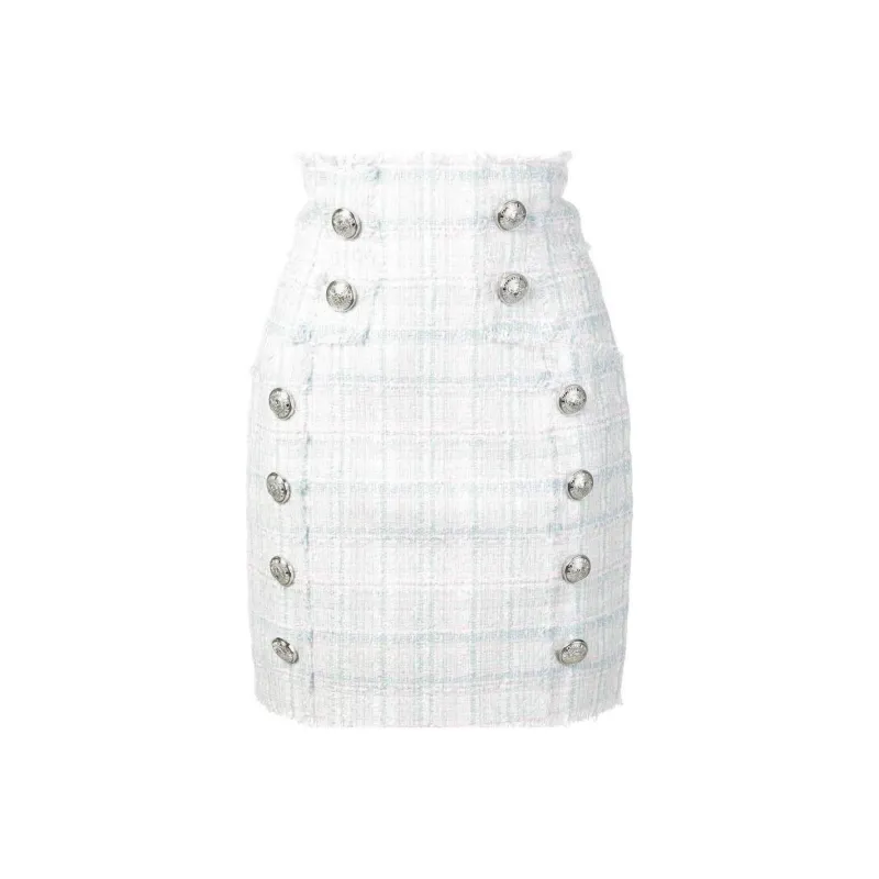 BALMAIN Casual Short Skirts Women's White-0