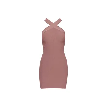 ARITZIA Babaton Sculpt Knit Criss Cross Dress Sleeveless Dress Women's Red Willow