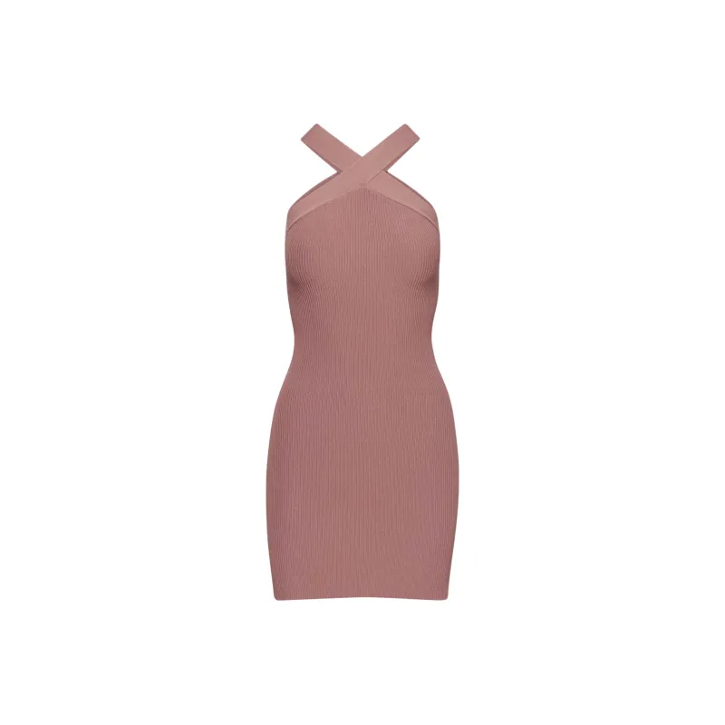 ARITZIA Babaton Sculpt Knit Criss Cross Dress Sleeveless Dress Women's Red Willow-0