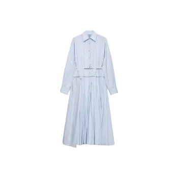 PRADA Pleated Poplin Dress