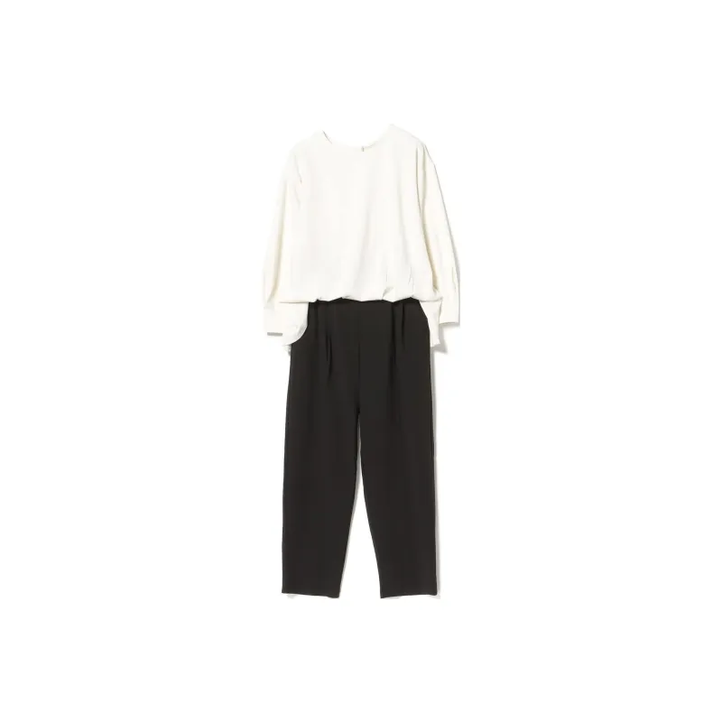 Beams Casual Suits Women's Set White+Black-0