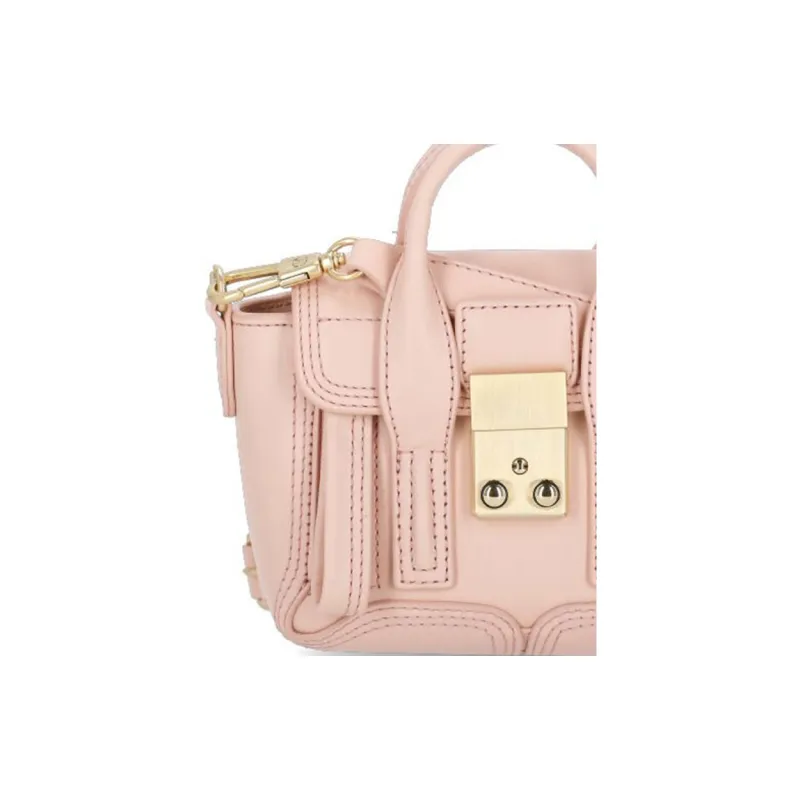 3.1 Phillip Lim Pashli Calfskin Biker Bag, Shoulder Bag, Crossbody Bag, Handbag Mini Women's Light Pink-3