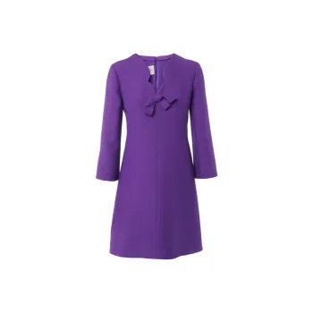 Valentino Long Sleeved Dress Women's Purple
