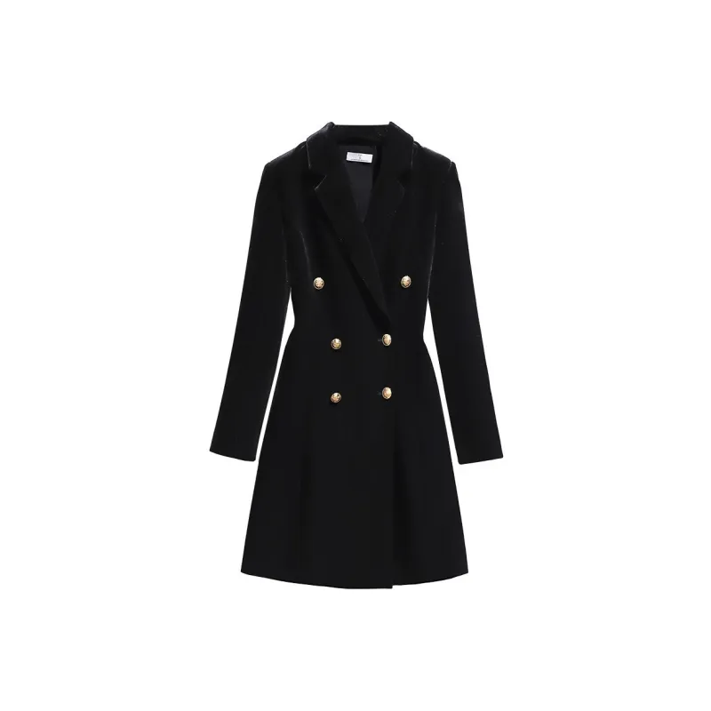 Silky Queen Long Sleeved Dresses Women's Black-0