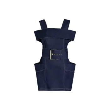 PLAY BUSH Slip Dress Women's Dark Blue