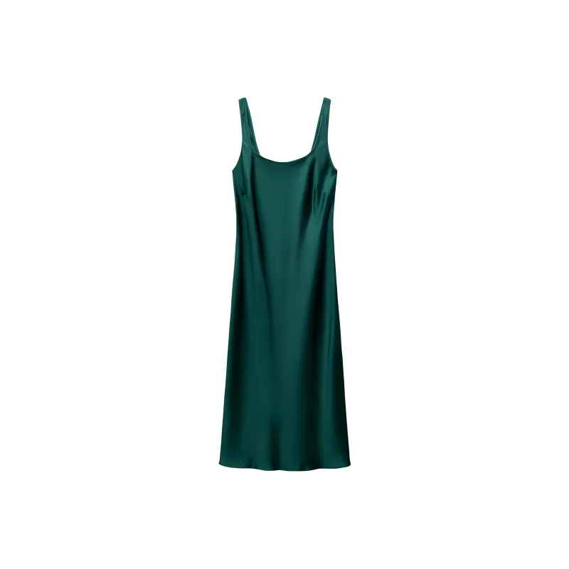 ZARA ZW Series Slip Dresses Women's Green-0
