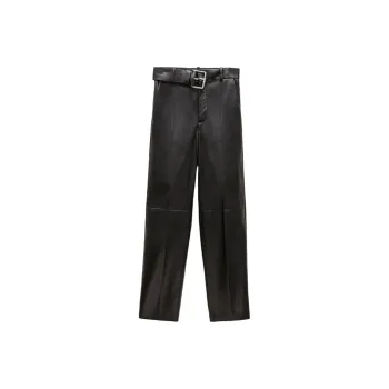 LOEWE Leather Pants Women's Black