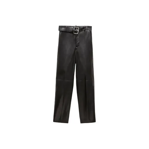 LOEWE Leather Pants Women's Black