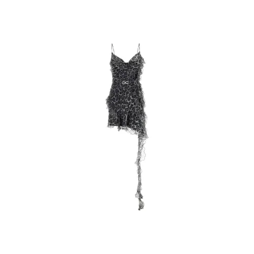 MACH & MACH Leopard-print Silk Mini Dress