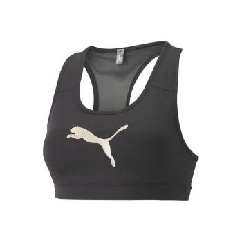PUMA Mid Impact 4Keeps Graphic Sport Bra Sports Underwear Women's Black
