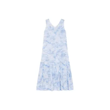 IHIMI Sleeveless Dress Women's Sky Blue