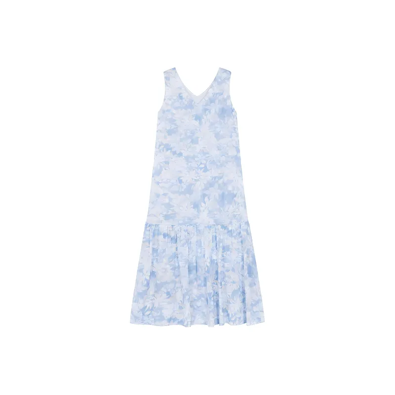 IHIMI Sleeveless Dress Women's Sky Blue-0