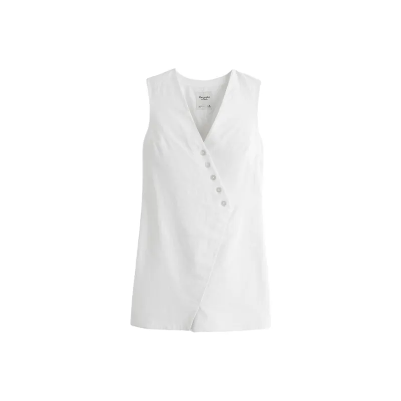 Abercrombie＆Fitch Sleeveless Dress Women's White-0