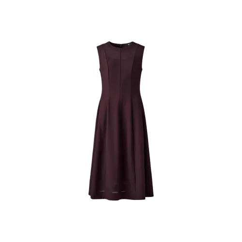 UNIQLO x Clare Waight Keller C Collection SS25 Sleeveless Dress Women's Burgundy