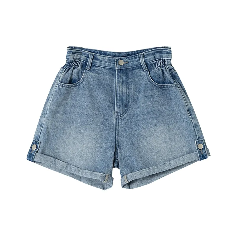 SOON FLOWER Denim Shorts Women's Blue-0